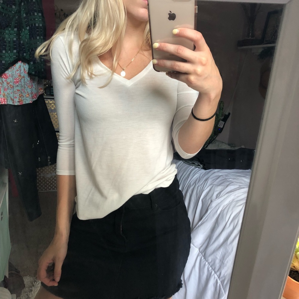 American Eagle 3/4 Top with Cross-Cross Back